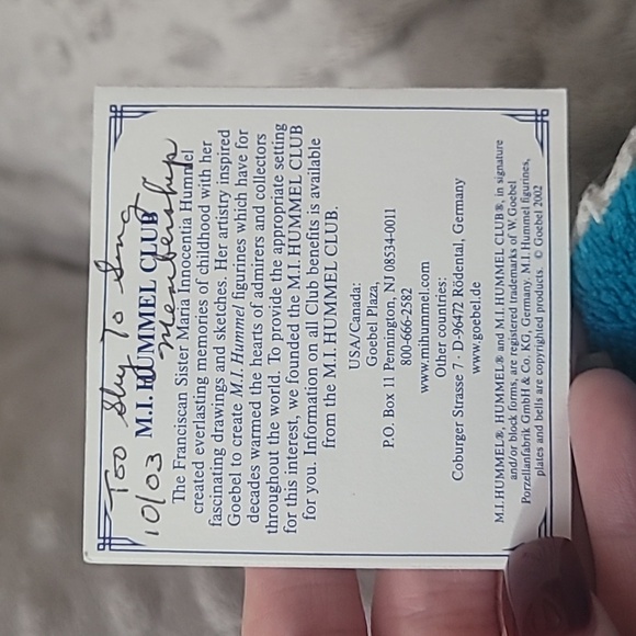 Erster bass too shy to sing Goebel Hummel 845 2002 vintage - Picture 9 of 14